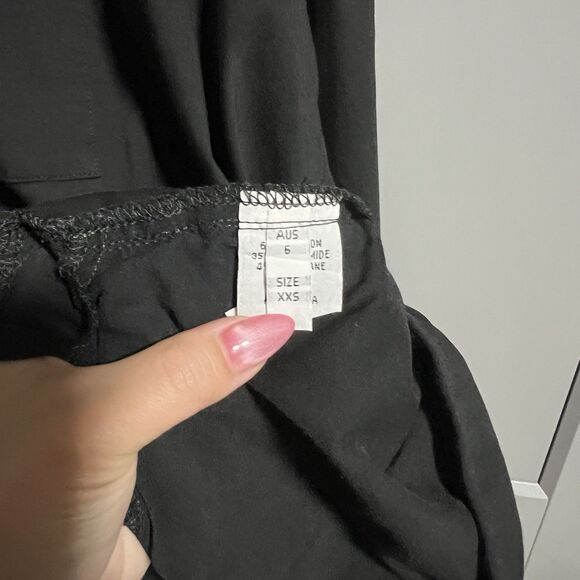 Mela Purdie Women Popover V-Neck Wide Rolled Sleeve Oversize Tunic Black 3XL - Picture 7 of 10